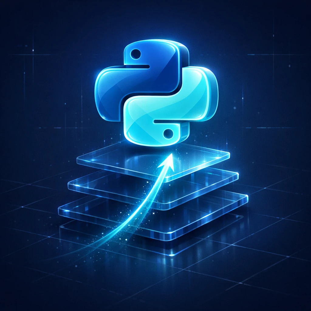تصویر مفهومی بروزرسانی Python به نسخه جدید در ویندوز بدون ایجاد تداخل با نسخه‌های قبلی برای آموزش نصب پایتون در ویندوز